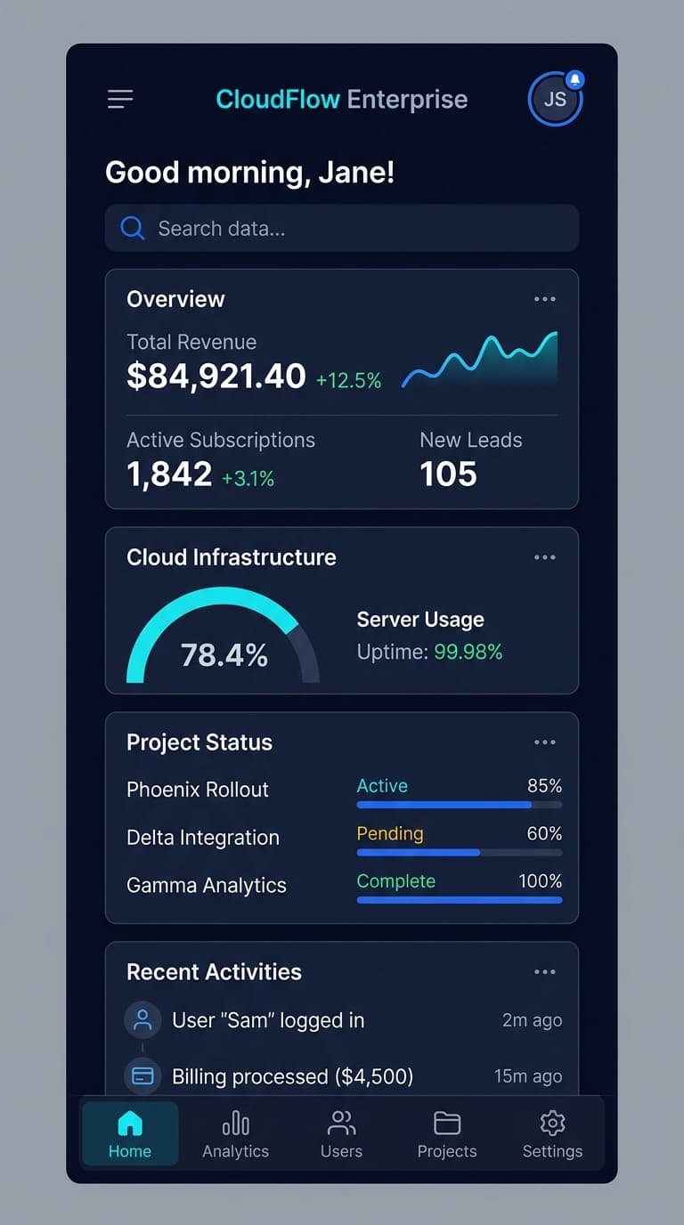 Mobile UI