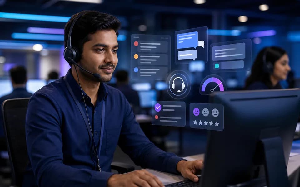 Customer support professional managing tickets chats and service-level performance